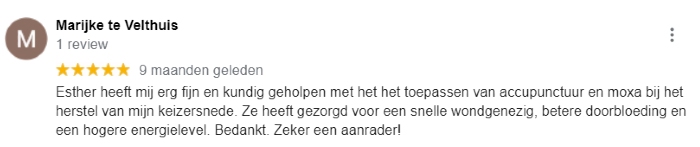 Ervaring acupunctuur keizersnede